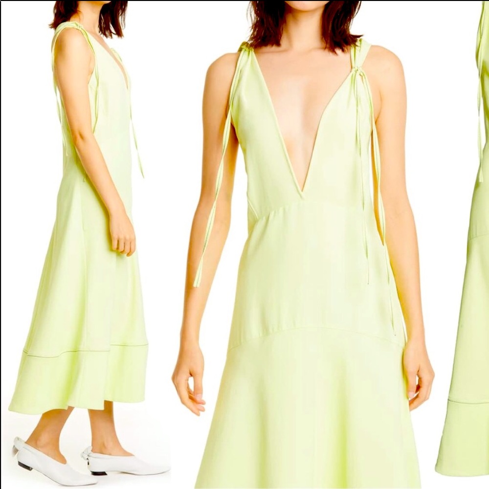 PROENZA SCHOULER White Label V-neck midi dress.